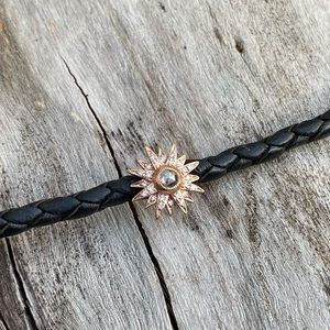 Diamond Rose Gold Sunburst Choker